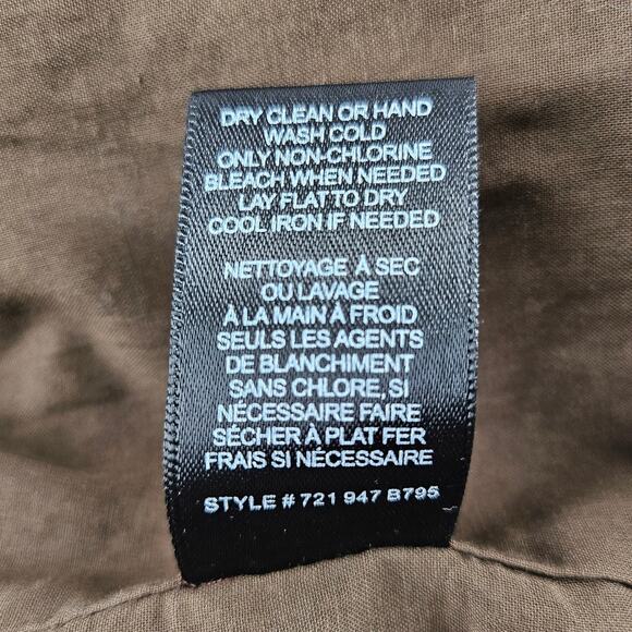 REBECCA TAYLOR WOMEN'S BROWN PAISLEY PATTERN BLOUSE TOP STYLE 721 947 8795 - Picture 7 of 13